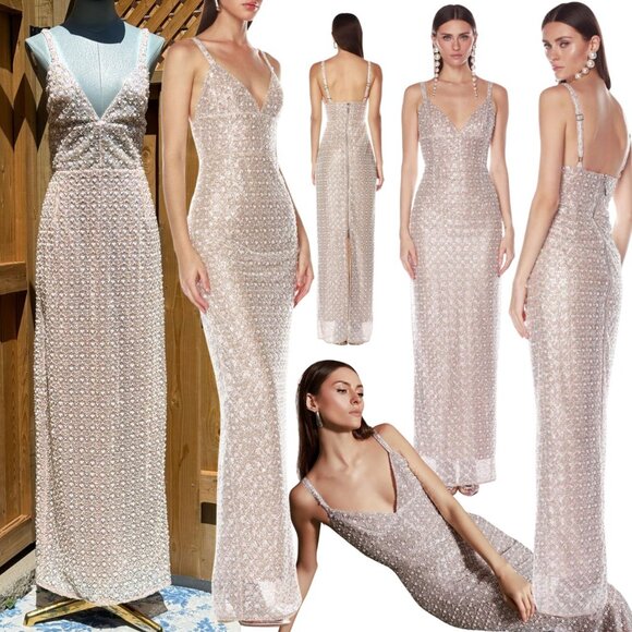 asymmetrical striped maxi dress Jodina Maxi Dress